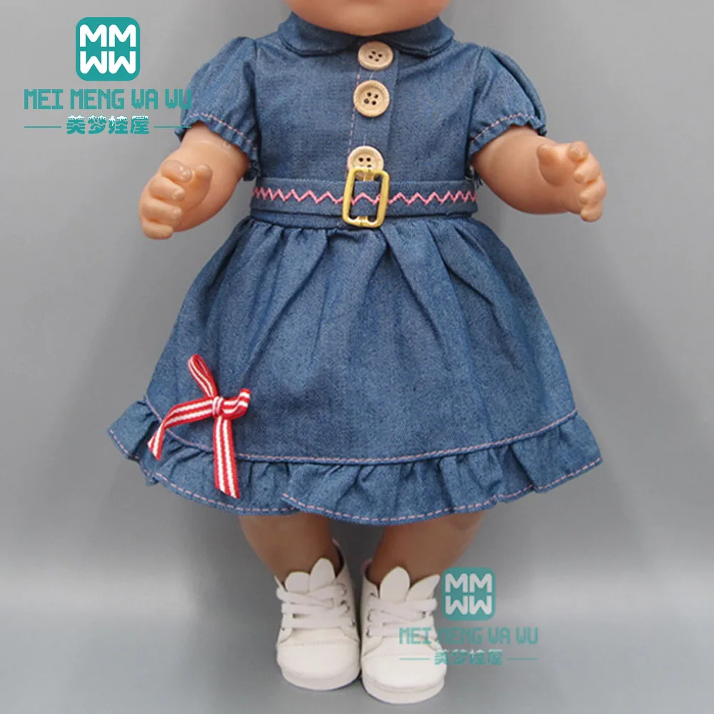

Doll clothes for 43cm new born doll accessories Imitation cowboy dress Children's for Christmas present