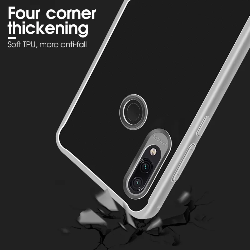 Прозрачный Силиконовый ТПУ чехол для телефона Xiaomi Redmi 7 6 Pro Мягкий Новый Модный 5
