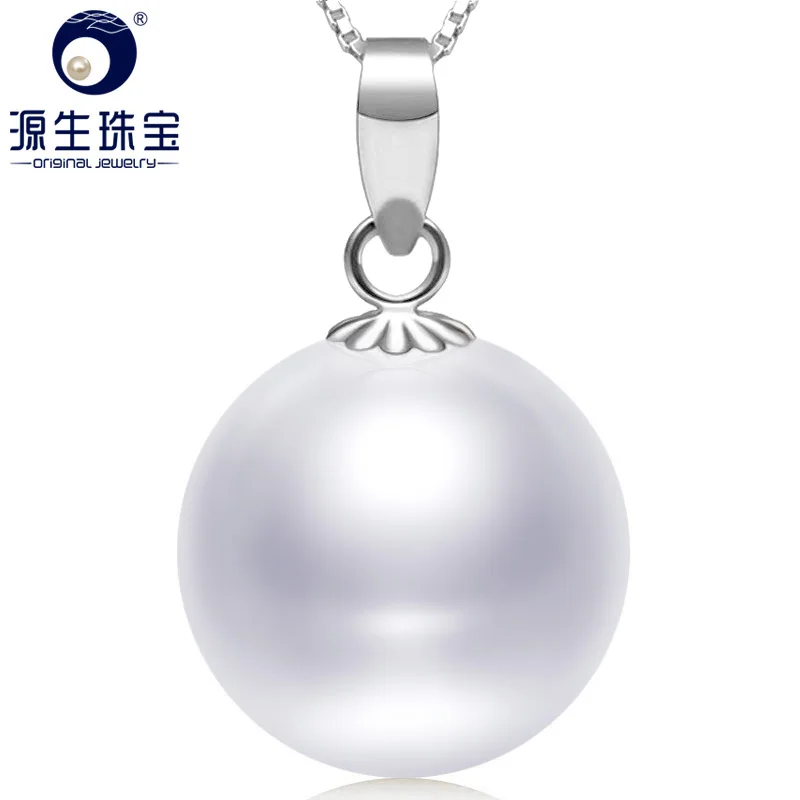 YS Real Au750 18 k ТВЕРДОЕ ЗОЛОТО 8-11 мм пресноводный жемчуг изящное подвесное ожерелье ювелирные изделия - Цвет камня: Белый