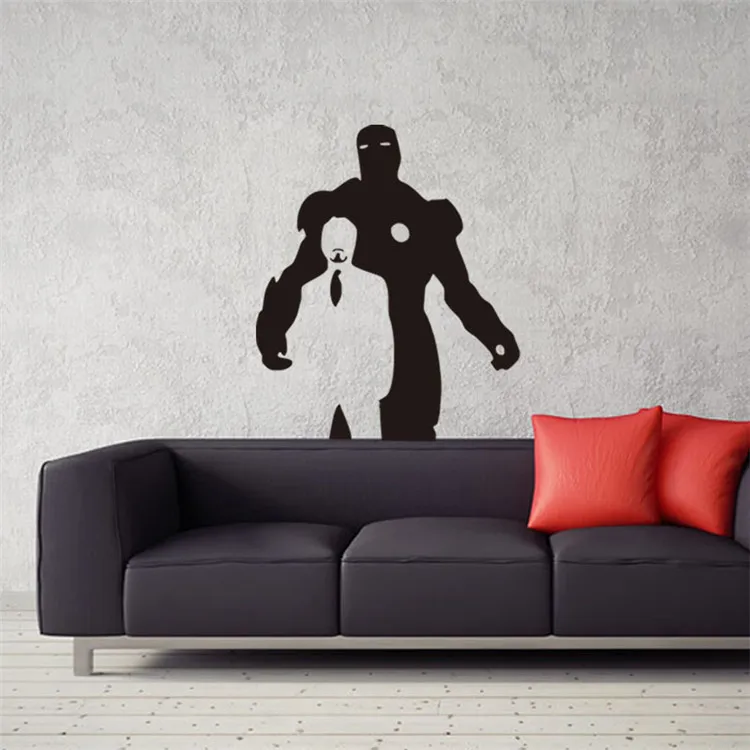

The Avengers Film Character Vinyl Wall Poster Iron Man Wall Art Decal Removable Superhero Wall Stickers Cool Hero Art AJ650
