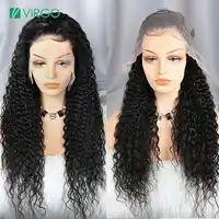 Virgo 13x6 Lace Front Human Hair Wigs Pre Plucked Brazilian HD Transparent Curly Lace Front Wig For Black Women Remy
