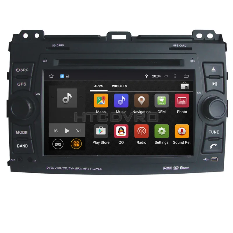 Best YMODVHT 7inch 4G Octa Core Android 9.0 7.1 Car DVD Player for Toyota Prado 2002-2005 2006 2007 2008 2009 Auto RDS Radio Audio 3