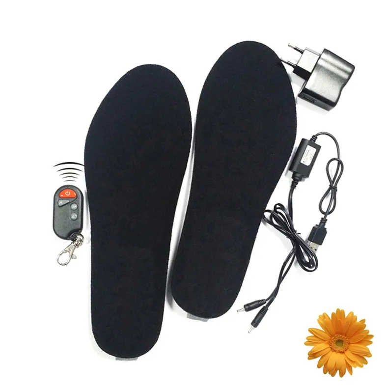 3.7V Best New Year Gift USB Charging Electric Powered Heated Insoles For Ski Snow Shoes Boots Winter Keeping Feet Warm Women Men Outdoor Foot Warmer Electric Heating Insole with Rechargeable Bulit-in 1800mAh Li-Battery Warming Cold Feet in Harsh Winter