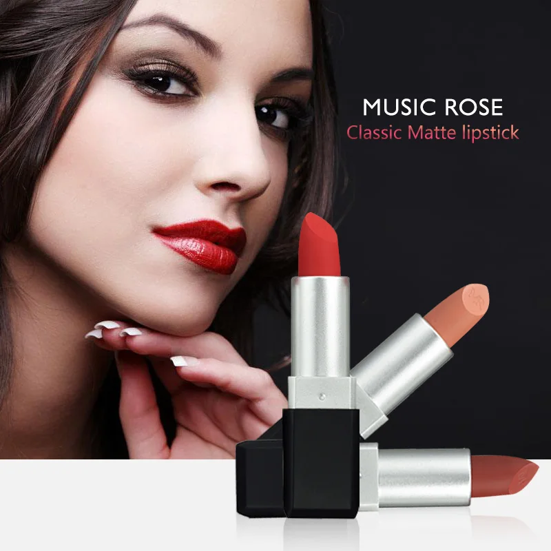 BearPaw 1PC Nude Waterproof Matte Lipstick Pumpkin Color Vitamin E Moisturizing Water-Resistant Professional |