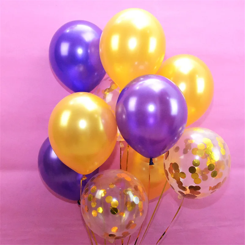 purple gold balloon bouquet