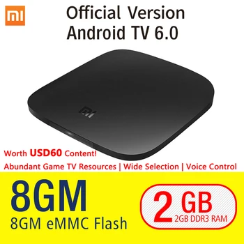 Original Xiaomi MI BOX Android 6.0 Smart Set-top TV Box 4K Quad Core WIFI Youtube Sling TV Netflix DTS Dolby IPTV Media Player