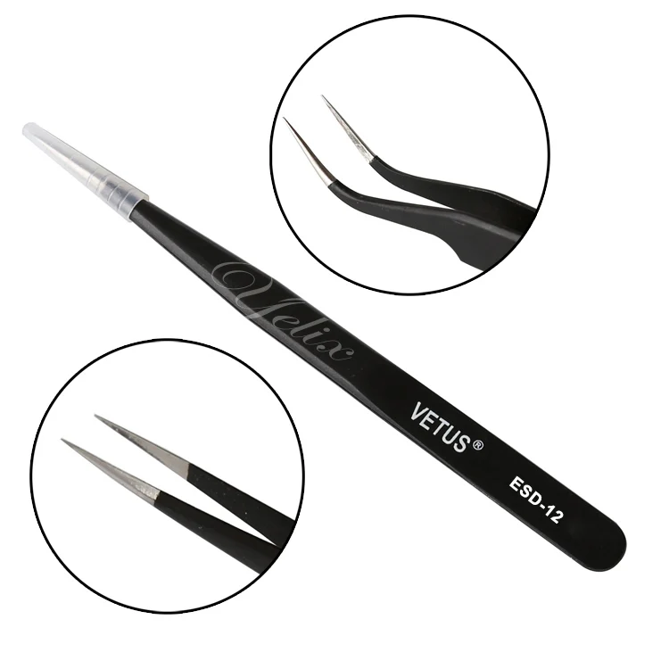 

1 Pcs High Precision Individual Eyelashes ESD Anti-static Tweezers Natural False Eye Lashes Tweezer Eyelash Extension Pincet