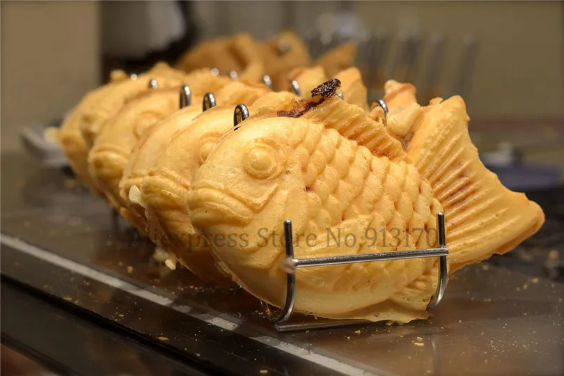 Антипригарная газовая рыба тайяки вафельная машина из нержавеющей стали 546546