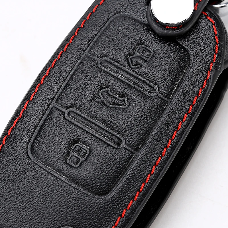 Кожаный чехол для ключей автомобиля Vw Volkswagen Golf Passat Polo Jetta Bora Alhambra Seat Ibiza