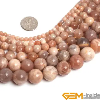 

Natural Stone Sunstone Round Bead For Jewelry Making Strand 15 Inch DIY Bracelet Necklace Jewelry Loose Beads 6mm 8mm 10mm 12mm
