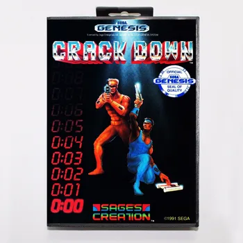 

Crack Down Game Cartridge 16 bit MD Game Card With Retail Box For Sega Mega Drive For Genesis