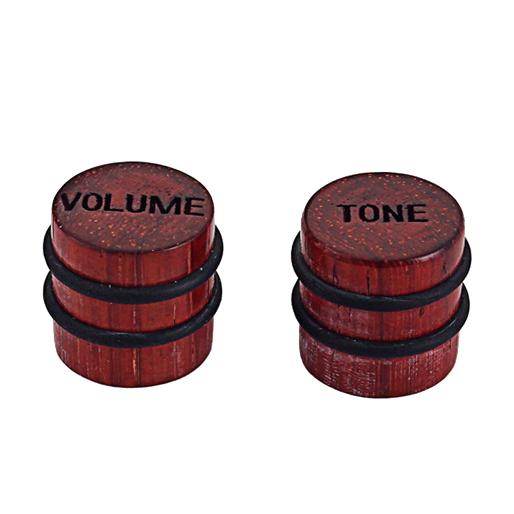 2Pcs Wood Hand Polished Guitar Knob Control Knobs Volume Tone For Electric Guitar Bass Guitar Replacement Parts Accessories
