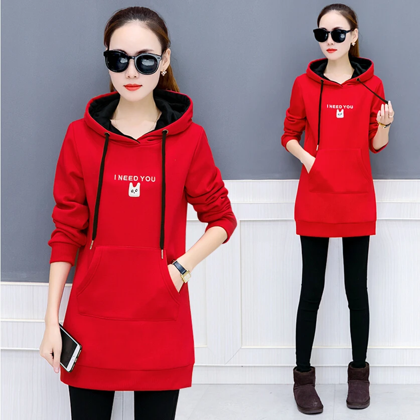 long paragraph cashmere dress with a thickened hooded warm loose coat