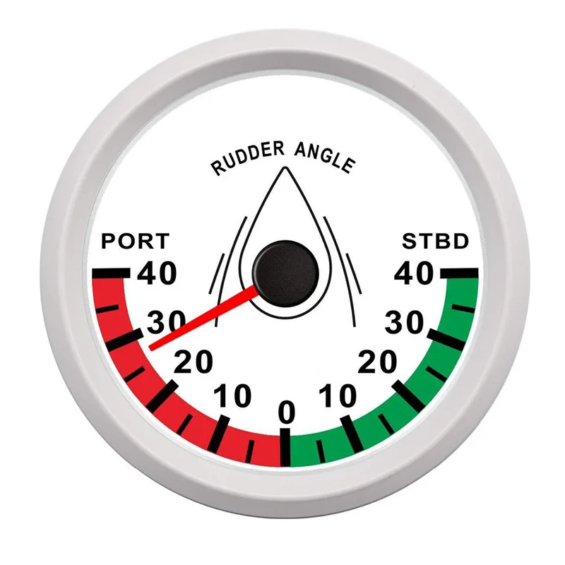 Индикатор угла руля морской лодки с датчиком 0-190 Ом 85 мм 3,35 дюйма 9-32 В 316L ободок - Цвет: WW red backlight