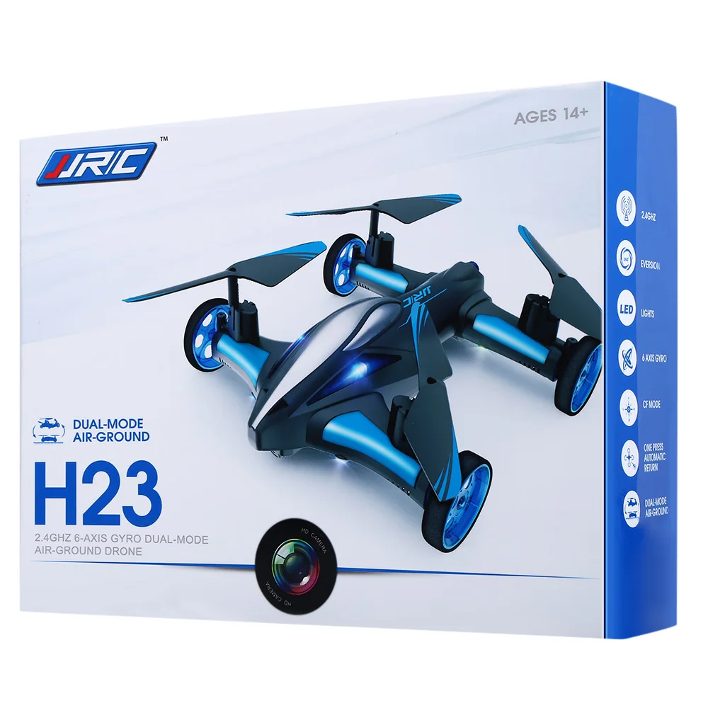 Квадрокоптер JJRC H23 2,4G 4CH 6-Axis Gyro Air-наземный летающий автомобиль RC Drone RTF с 3D откидной одноклавишный возвратный Безголовый режим