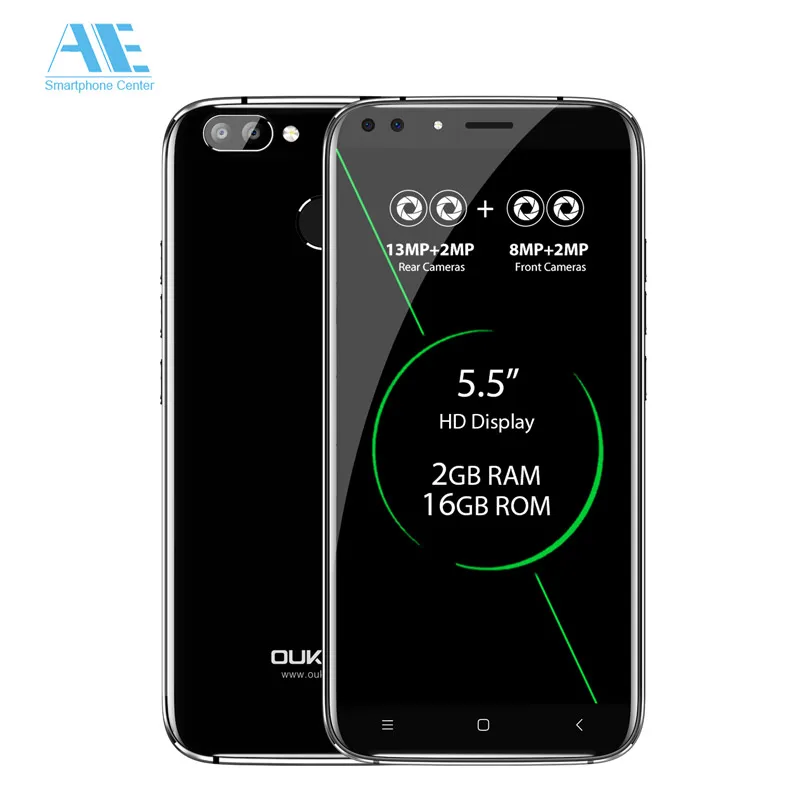 Oukitel U22 двойной Спереди сзади Камера MTK6580A 4 ядра Android 7 0 2 GB Оперативная память 16 Гб