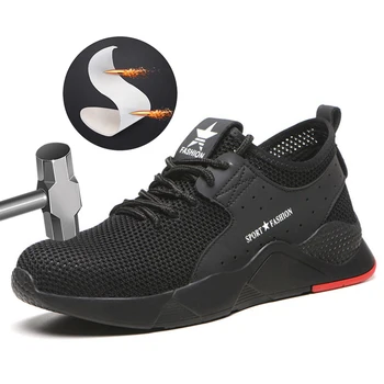 

Free Soldier Outdoor Men Sneaker Safty/Hunting/Hiking Shoes Steel Toe Boots Casual Skateboard Sneakerankle Protective Shoes