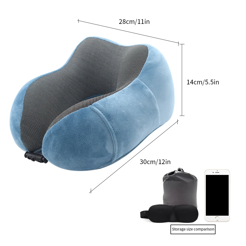1 шт. u-образные подушки для шеи из пены с эффектом памяти мягкий медленный отскок Подушка для путешествий однотонный шейный затылочный медицинский постельные принадлежности подушки