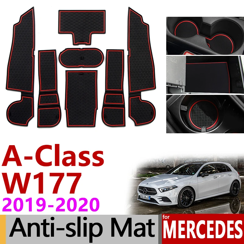 Gate slot pad For Mercedes Benz A200 Accessories Anti-Slip Mat 2019-2020 Red Gate slot pad For Mercedes Benz A200 Accessories Anti-Slip Mat 2019-2020 Red
