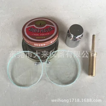 

Ink fluidity tester, including fluidity glass weight ink absorber