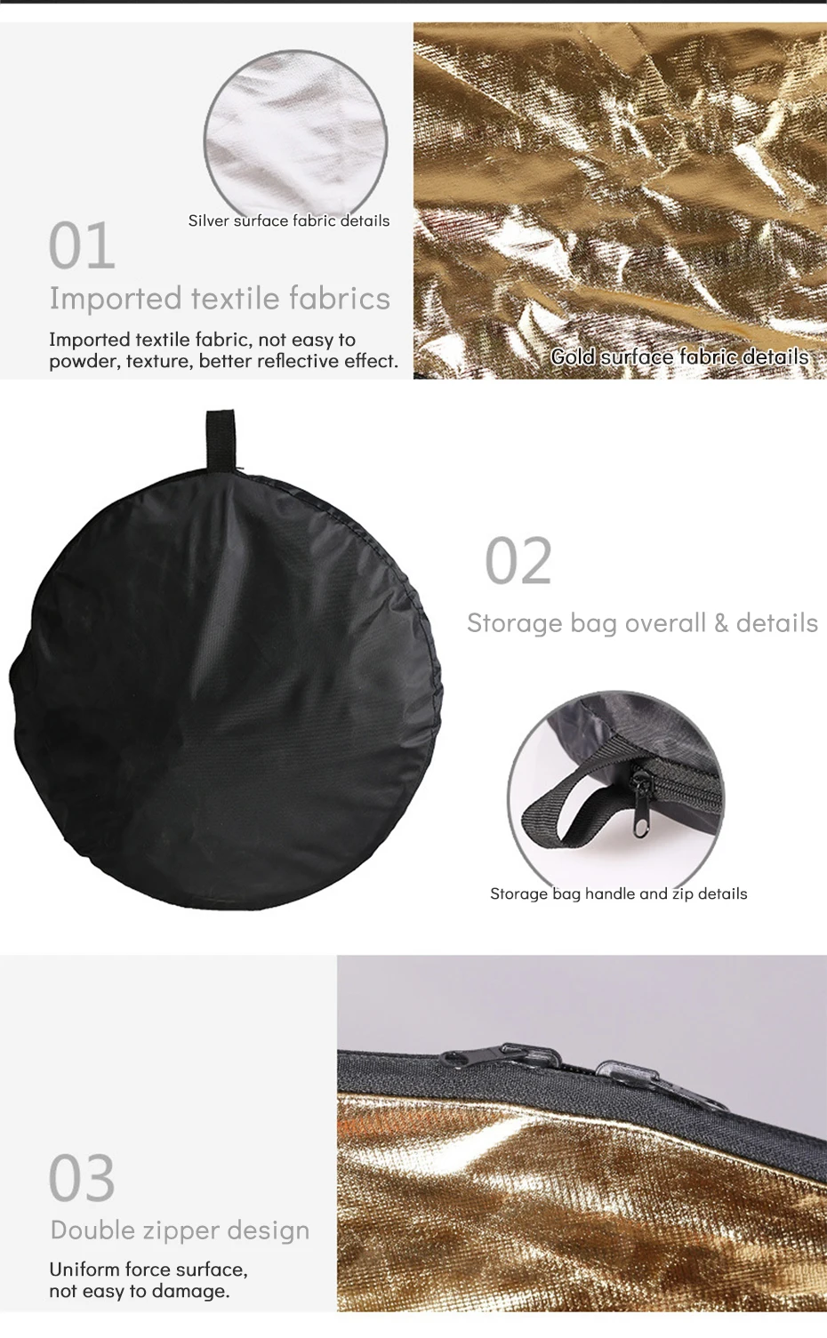 TiYiViRi 60CM 80CM 5 in 1 Collapsible Multi-Disc Light Reflector Round PhotographyPhoto Reflector with Cariing Bag for Studio (2)