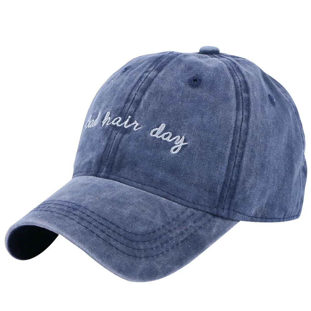 spesifikasi Pria Wanita Fashion Kasual Bisbol Outdoor Katun Berkualitas Tinggi Denim Santai Warna Solid Cap Dilengkapi Topi