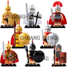 Military Army Roman Soldiers Centurion Figures Compatible LegoINGly Sparta Medieval Knights Heavy Infantry Weapon Building Block