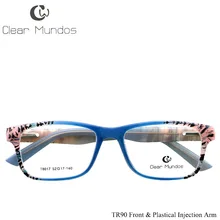 CLEAR MUNDOS High Quality TR90 Glasses Frame for Adults Myopia Optical Frames No Degree Transparant lens Glasses for #T8017