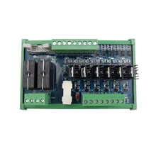 8-channel PLC hybrid board / 6-way 24V high level output, 2-way macro single-open 16A relay output, plug-in terminal q series plc qx48y57 input and output hybrid module new in boxed
