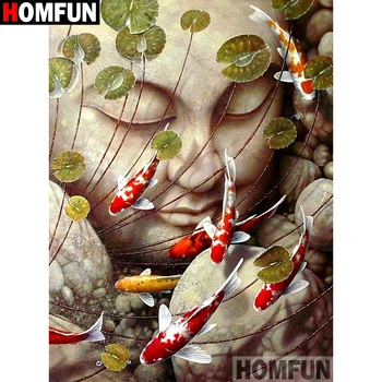 

HOMFUN Full Square/Round Drill 5D DIY Diamond Painting "Religious Buddha" Embroidery Cross Stitch 5D Home Decor A07025