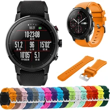 20 цветов силиконовый ремешок для часов Xiaomi Huami Amazfit 2/2 S 22 мм ремешок браслет ремень Спортивная Замена для HUAWEI Watch GT