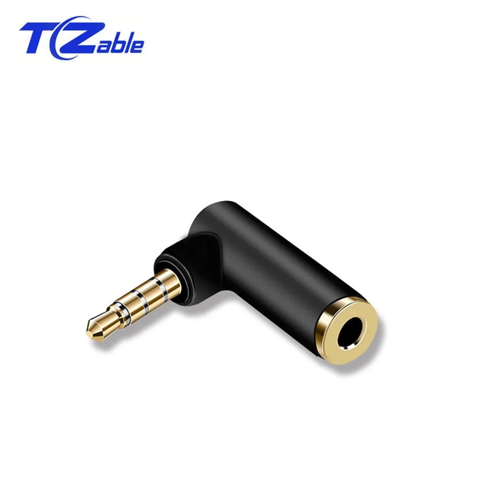 3.5MM To Male Female Audio Adapter Jack Stereo Converter 90 Degree L-Type Elbow Connector Conversion Head |