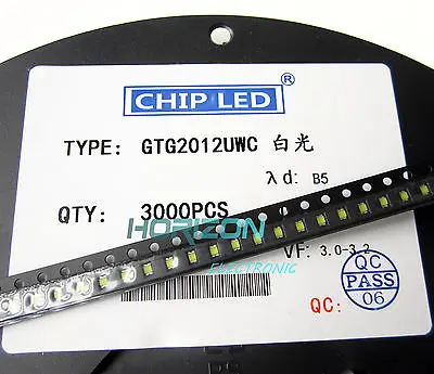

100Pcs 0805 SMD SMT Super Bright White LED Lamp Light RoHS