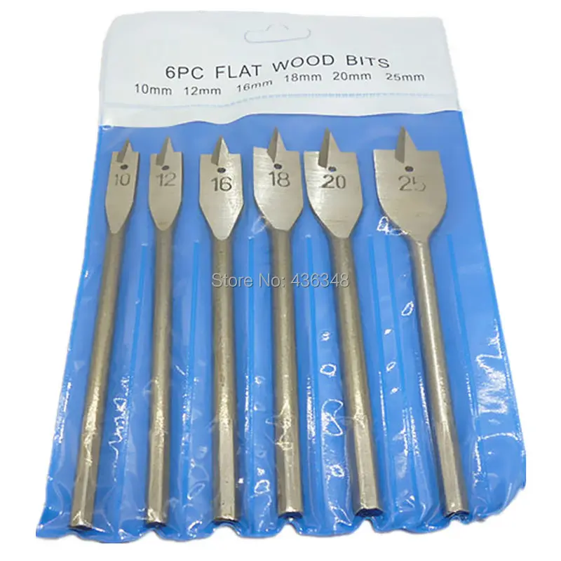 Muye 1/4 Shank 6Pcs Spade Drill Bit Woodworking Flat Drill Paddle Flat Bits for Woodworking Muye 1/4 Shank 6Pcs Spade Drill Bit Woodworking Flat Drill Paddle Flat Bits for Woodworking