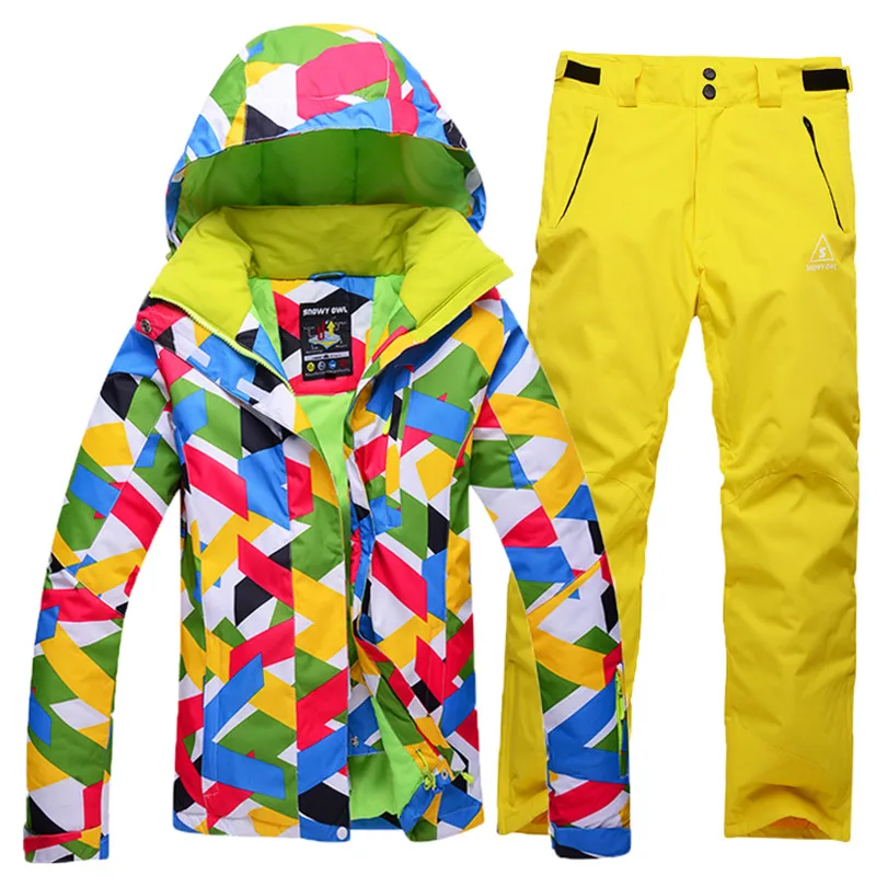New Style Women Snowboard Skiing Suit Windproof Waterproof Jacket+Pants