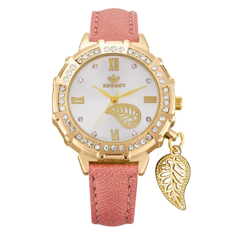 

2019 New Stylish and Beautifully Embroidered Leaves Pendant Fashion Watch Roman Digital Watch