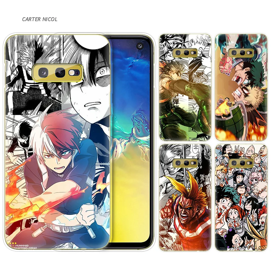 

Silicone Case for Samsung Galaxy S10 S10e S8 S9 J4 J6 A6 A8 Plus 5G M30 M20 M10 A50 A30 A10 Cover Boku No My Hero Academia Deku