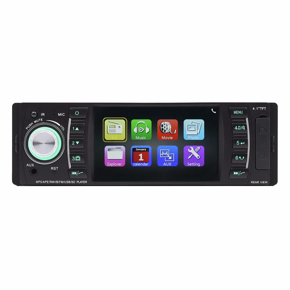 

Car Radio 1Din Stereo Bluetooth\Handsfree\Rear View Camera\USB\AUX\FM Steering Wheel Remote Control\Car Play autoradio