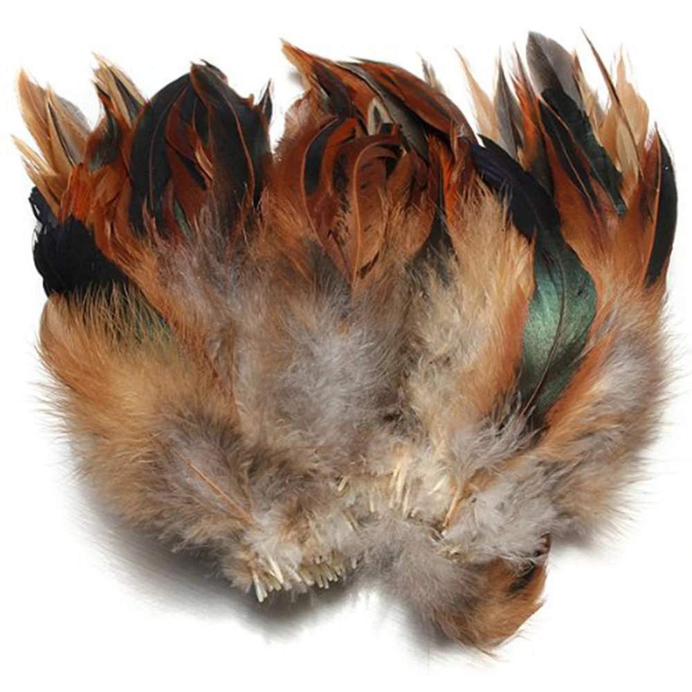 Brand FEATHER about 20pcs 3 6 inch beautiful natural color cock tail