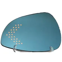 wing rear view Mirror with multi-curvature blue wide angle LED arrow turn signal lamp heat demist defog for ford fiesta parts