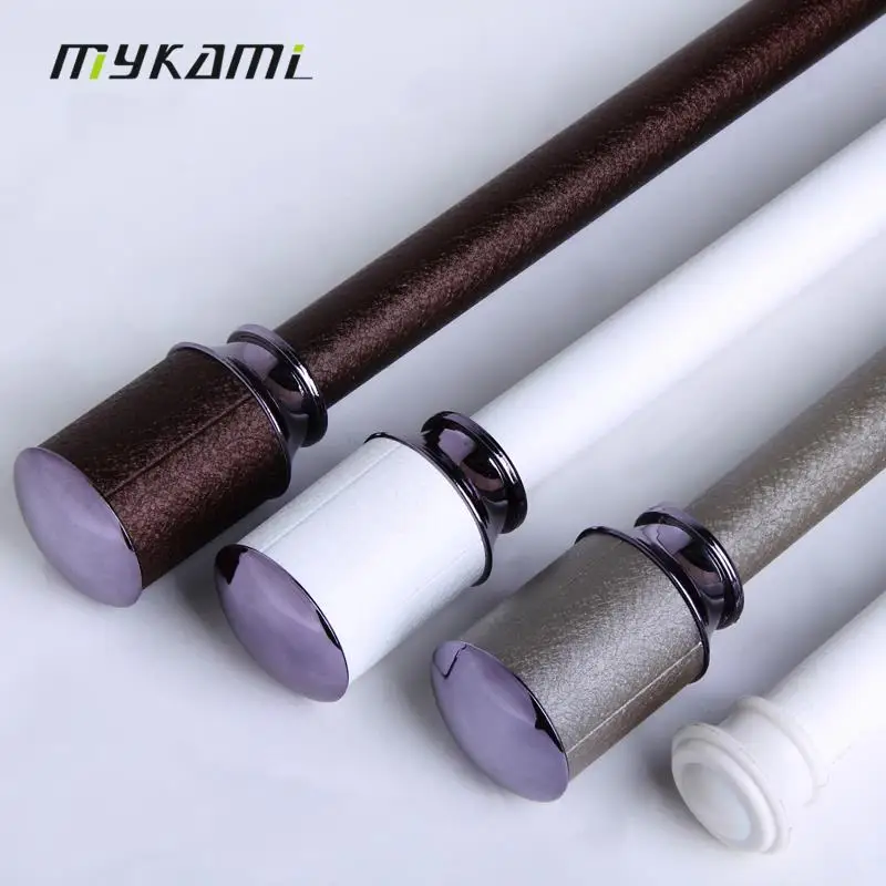 Painted aluminum curtain rod thickened mute track single pole double