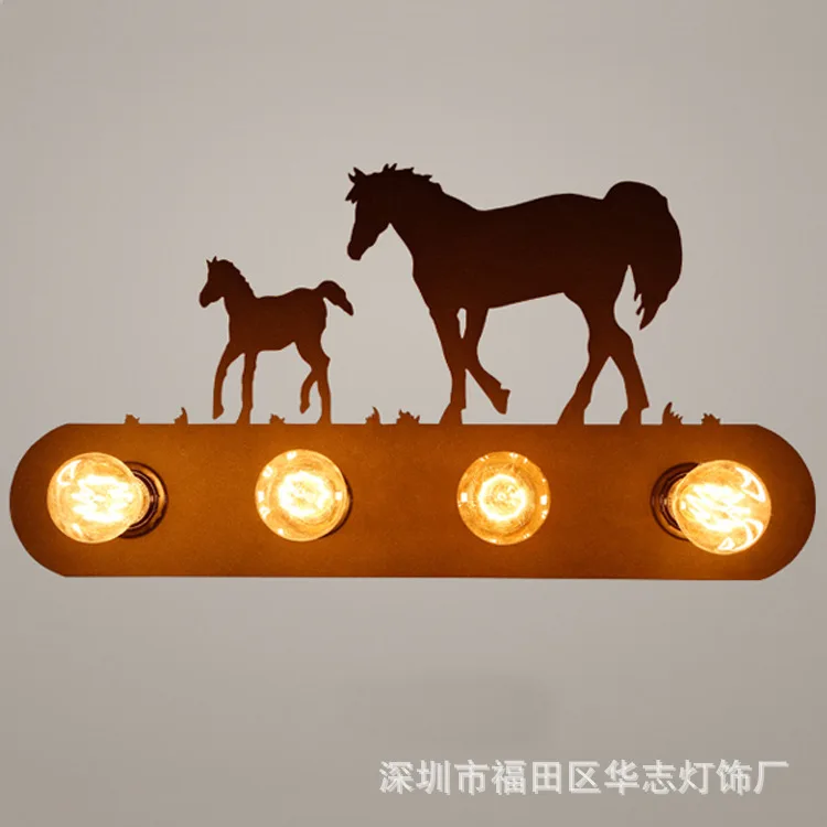 

wind restoring ancient ways the balcony the hairdresser porch is decorated personality food bar bar animal wall lamp