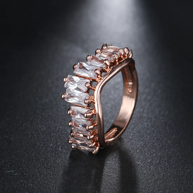 Новинка года, AAA циркониевое кольцо с кристаллами, белое желтое розовое золото, Необычные Квадратные Кольца, женские модные брендовые ювелирные изделия AR121