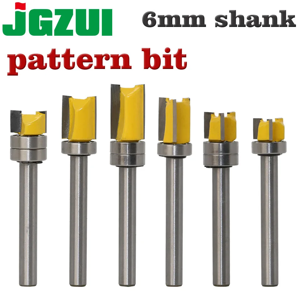 Cutting Edge Length : NO1 1PC Zkenyao-Router Bit 8mm Shank Template Trim Mortising Router Bit Straight End Mill Trimmer Cleaning Flush Trim Tenon Cutter Use Safety Reliable
