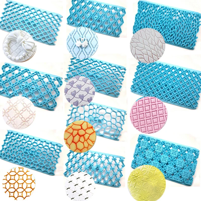 

17 style Fondant Embosser Flower Cookie Cutters Biscuit Molds Icing Embossing Decorating Cutter Cake Tools
