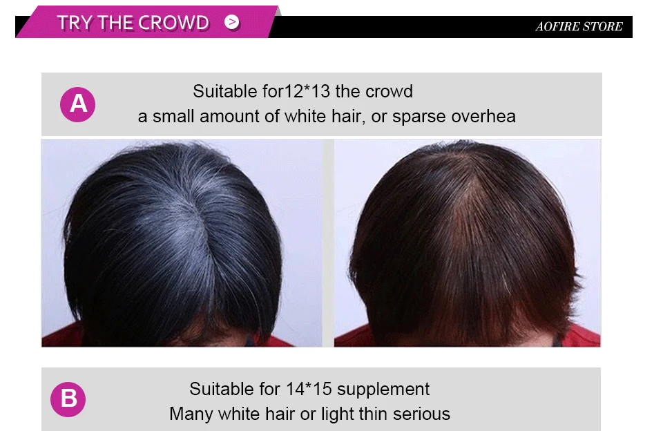 Человеческие волосы для женщин и мужчин 8*12 см Предварительно выщипанные натуральный цвет бразильские прямые волосы remy с зажимами высокое соотношение Aofire