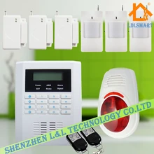 Беспроводной/Проводной 101 Зон GSM PSTN Главная Сигнализация SMS Сигнализация Комплект Беспроводной Открытый Вспышки Сирена