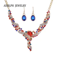 ADOLPH Jewelry for Women Shiny Accessories Small Spiral Simple Crystal Y Style Jewelry Set Personality Necklace and Earrings