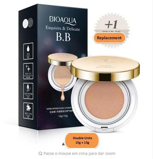 BIOAQUA Подушка основа для чистого макияжа BB натуральный корректирующий увлажняющий крем Nu макияж модифицированный первый цвет