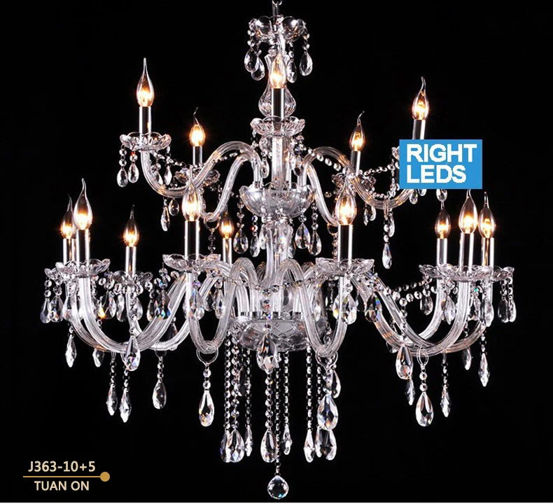 DX Clear Crystal LED Chandelier (10)